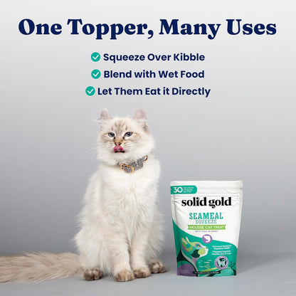 Creamy mousse texture of Solid Gold SeaMeal cat treat