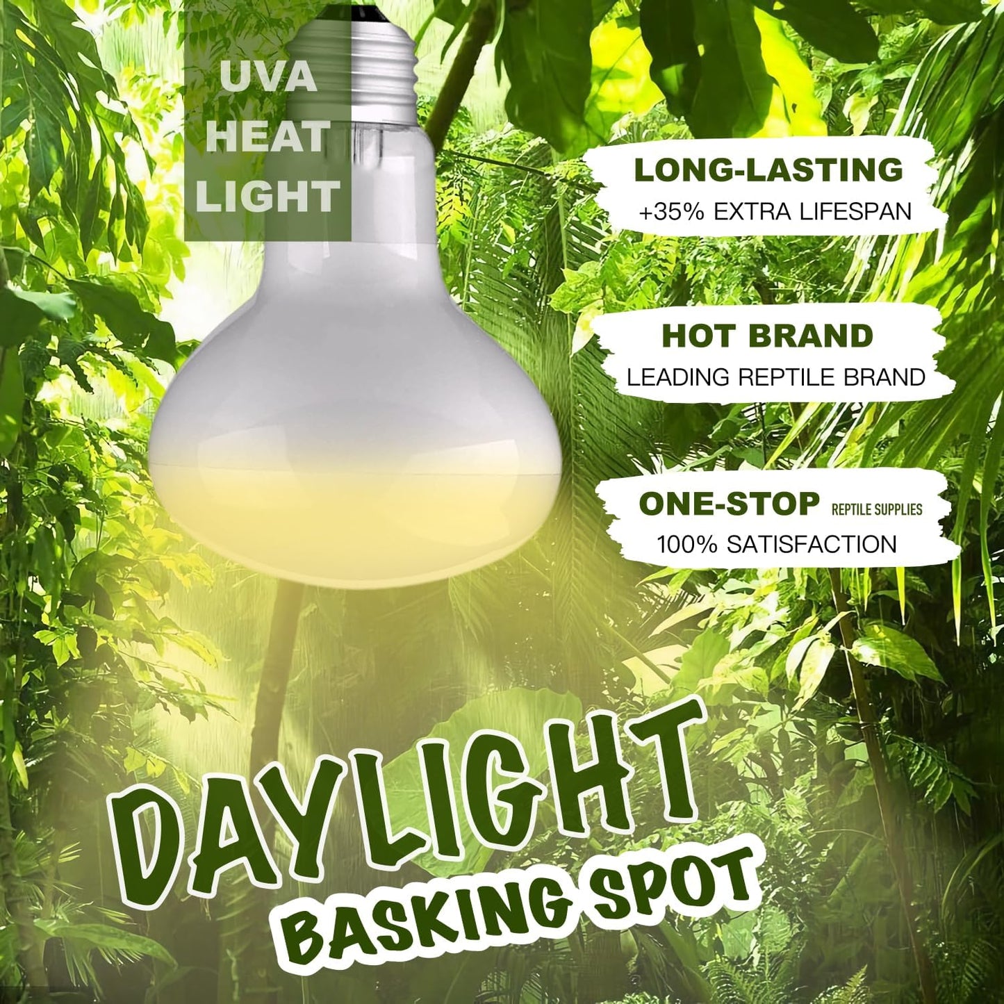 ReptiKing daylight basking spot light bulb close up view