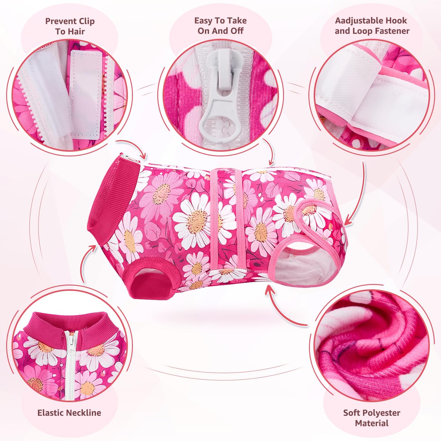 Nasjac abdominal wound protection shirt adjustable waist belt closure view.