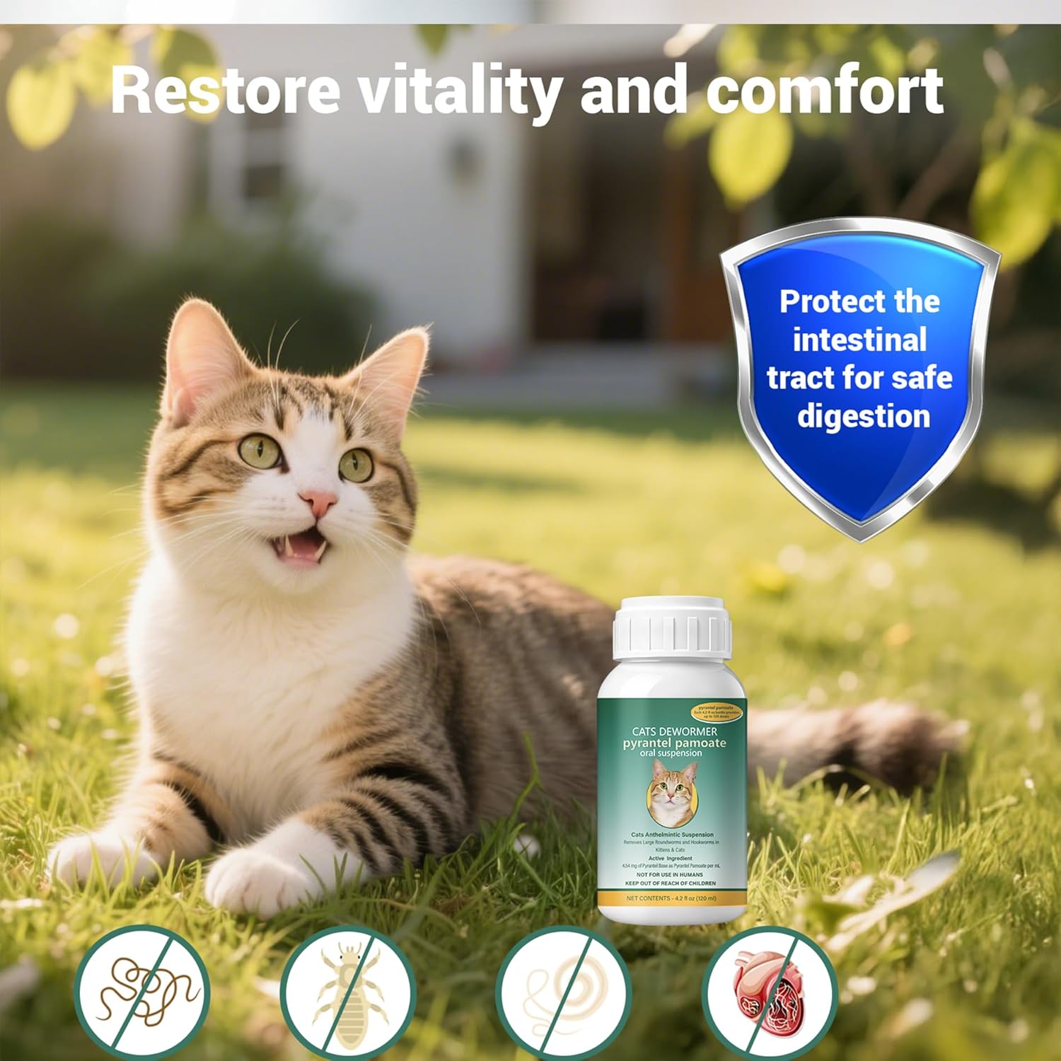 Three milliliter measuring syringe included with Luxekem pet deworming liquid
