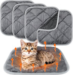 4 Pack Self Heating Cat Pad Self Warming Dog Mat Reflects Body Heat Extra Warm Thermal Pet Pad Washable Dog Cat Bed Crate Bed Mat Blanket(Gray,16 x 20 Inch) - Image 10