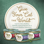 Assorted Fancy Feast Medleys cans highlighting the complete gourmet collection