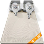 Cat Litter Box Mat - L Large Size 34 x 22 in, Water Proof, Kitty Litter Trapping Mat, Easy to Clean, Scatter Control, Odorless, Pet Supplies for Indoor Cats, Warm Beige - Image 10