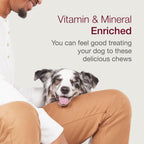 Close up view of the textured SmartBones dog treats for dental cleaning