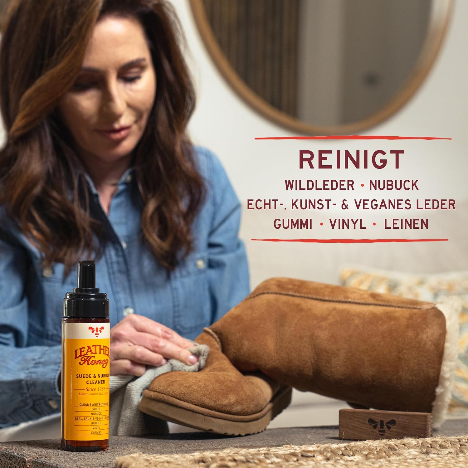 Leather Honey premium genuine leather conditioner wipes detail view removing dirt