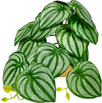 Woyrise Reptile Plants for Terrarium Decor, Ball Python Tank Accessories fit Bearded Dragon Crested Leopard Gecko Lizard Chameleon Snake Frog Tortoise Hermit Crab - Fake Codiaeum Variegatum - Image 9