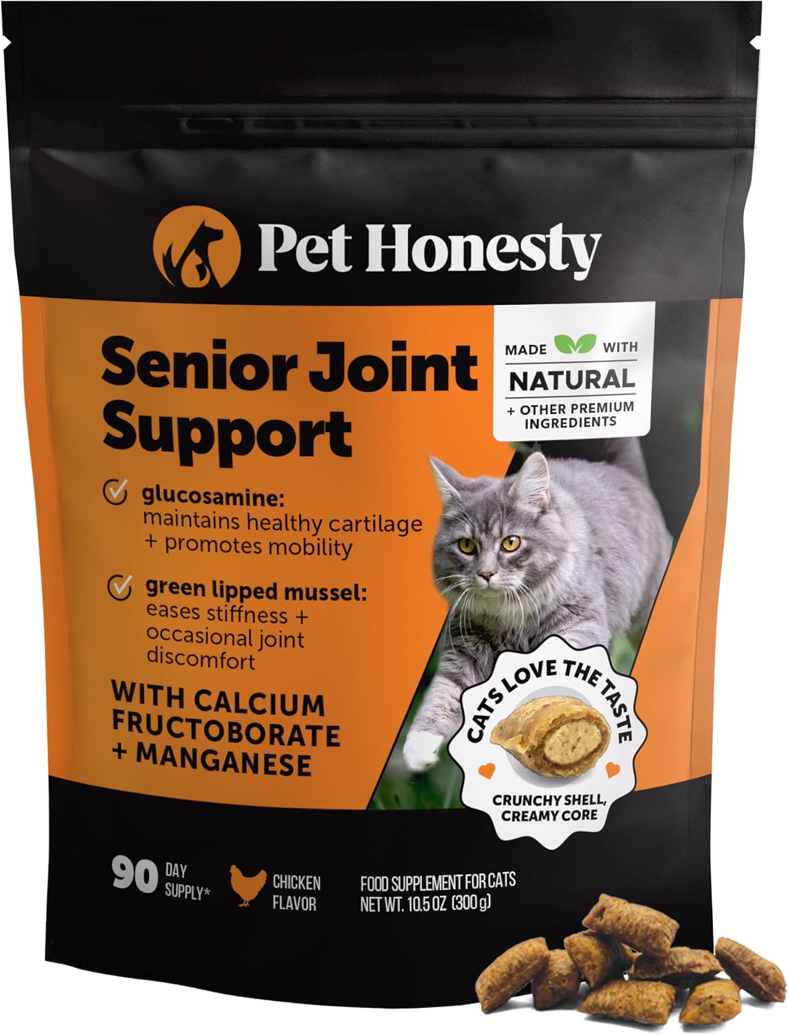 Pet Honesty Vet Backed Senior Cat Joint Supplement, Chicken, 300ct Chews - Image 12