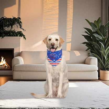 WoffBow dog bandana folded to show double-sided print