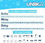 Durable weatherproof stainless steel pet identification tag for small breeds.