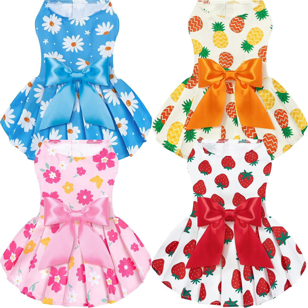 XPUDAC pack of four dog dresses packaging view high quality pet clothes