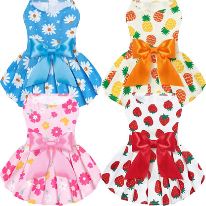 XPUDAC pack of four dog dresses packaging view high quality pet clothes