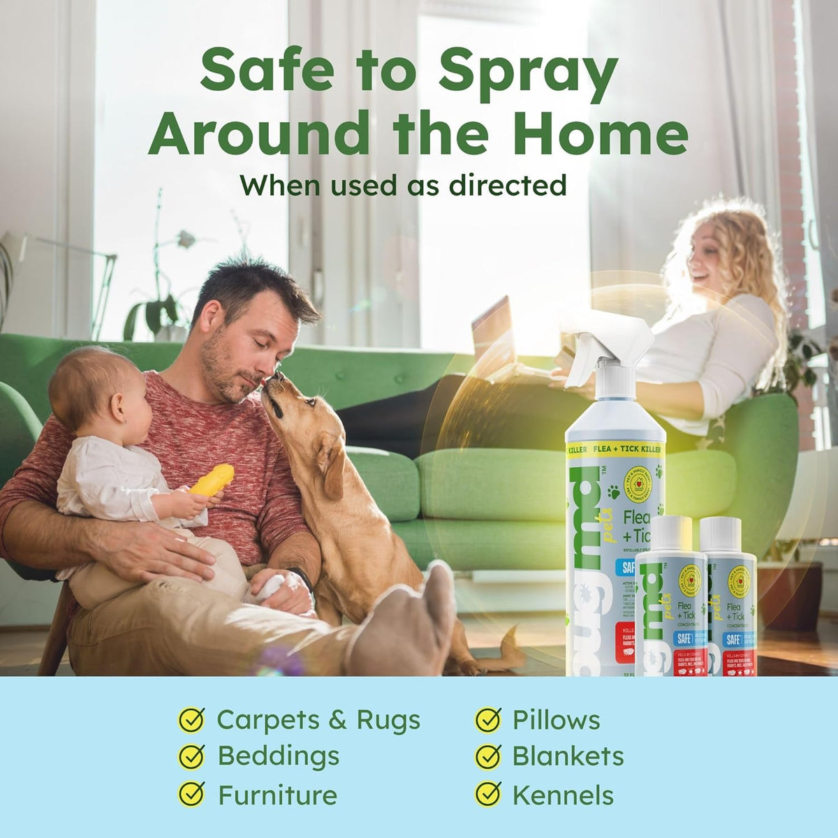 Diluting BugMD essential oil concentrate in spray bottle