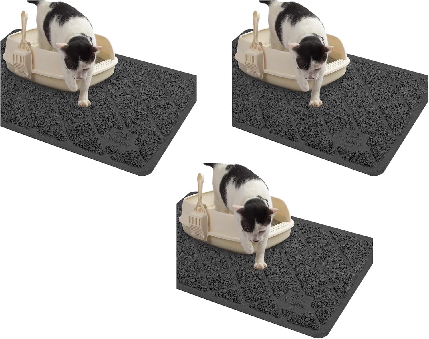 Niubya Premium Cat Litter Mat, Litter Box Mat with Non-Slip and Waterproof Backing, Litter Trapping Mat Soft on Kitty Paws and Easy to Clean, Cat Mat Traps Litter from Box - Image 11