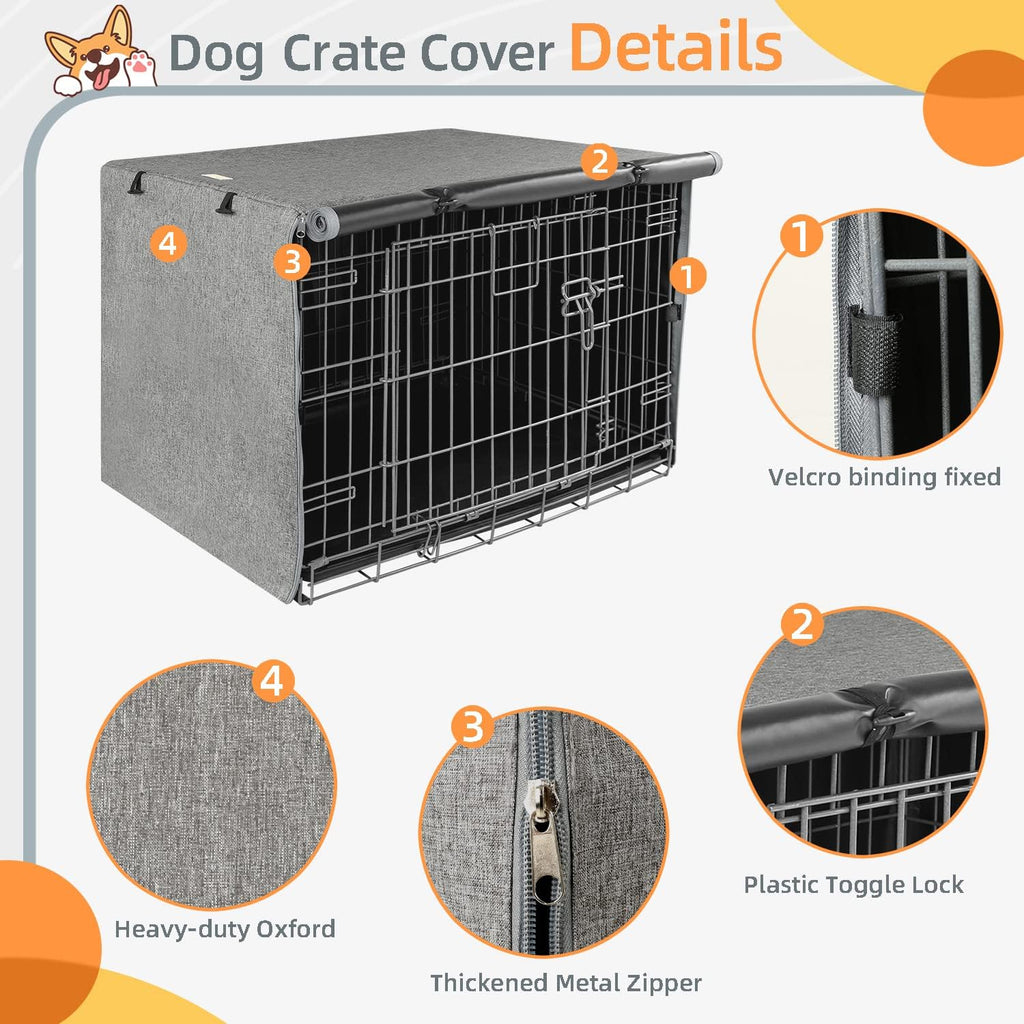 Seiyierr polyester dog crate privacy cover indoor home setup