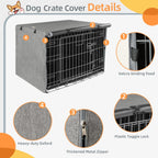 Seiyierr polyester dog crate privacy cover indoor home setup