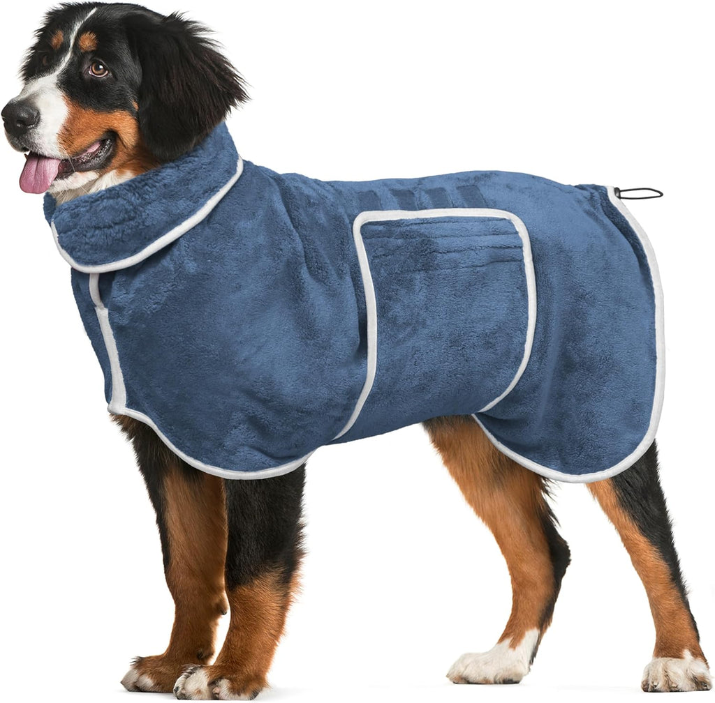 HhiMyOct grey XL dog robe folded for storage