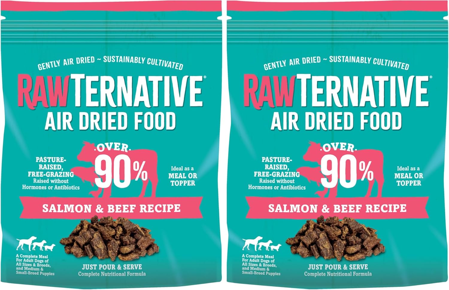 RawTernative Air Dried Dog Food, High Protein, Over 90% Real Salmon & Beef + New Zealand Green Mussels, Complete Meal or Topper, Grain Free, Gluten Free, Non GMO, (1 lb Bag) - Image 12