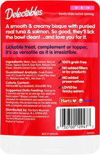Hartz Delectables bisque smooth puree cat treat pouch open view