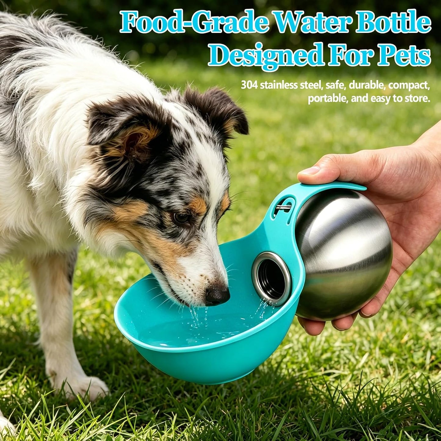 Close-up of the leak-proof multi-layer seals on the Cxyrna stainless steel dog water bottle.