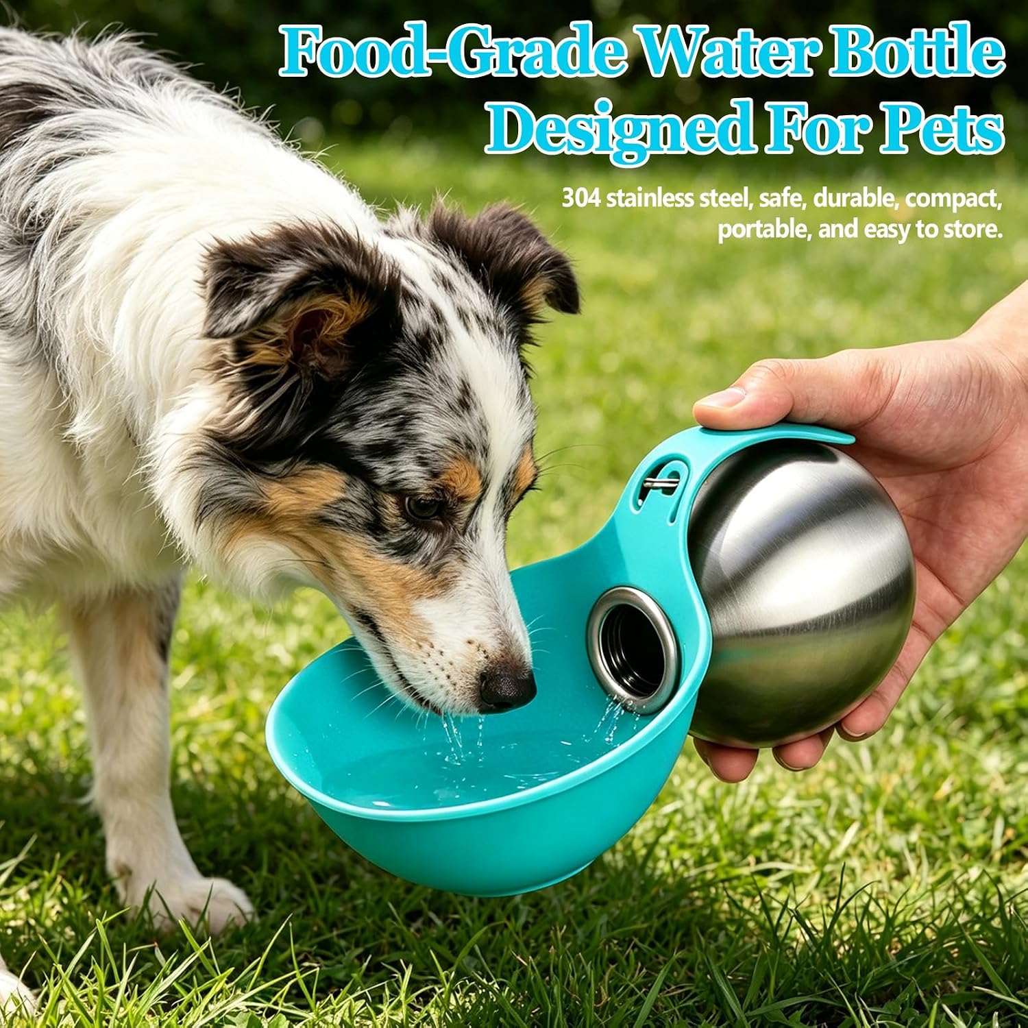 Close-up of the leak-proof multi-layer seals on the Cxyrna stainless steel dog water bottle.