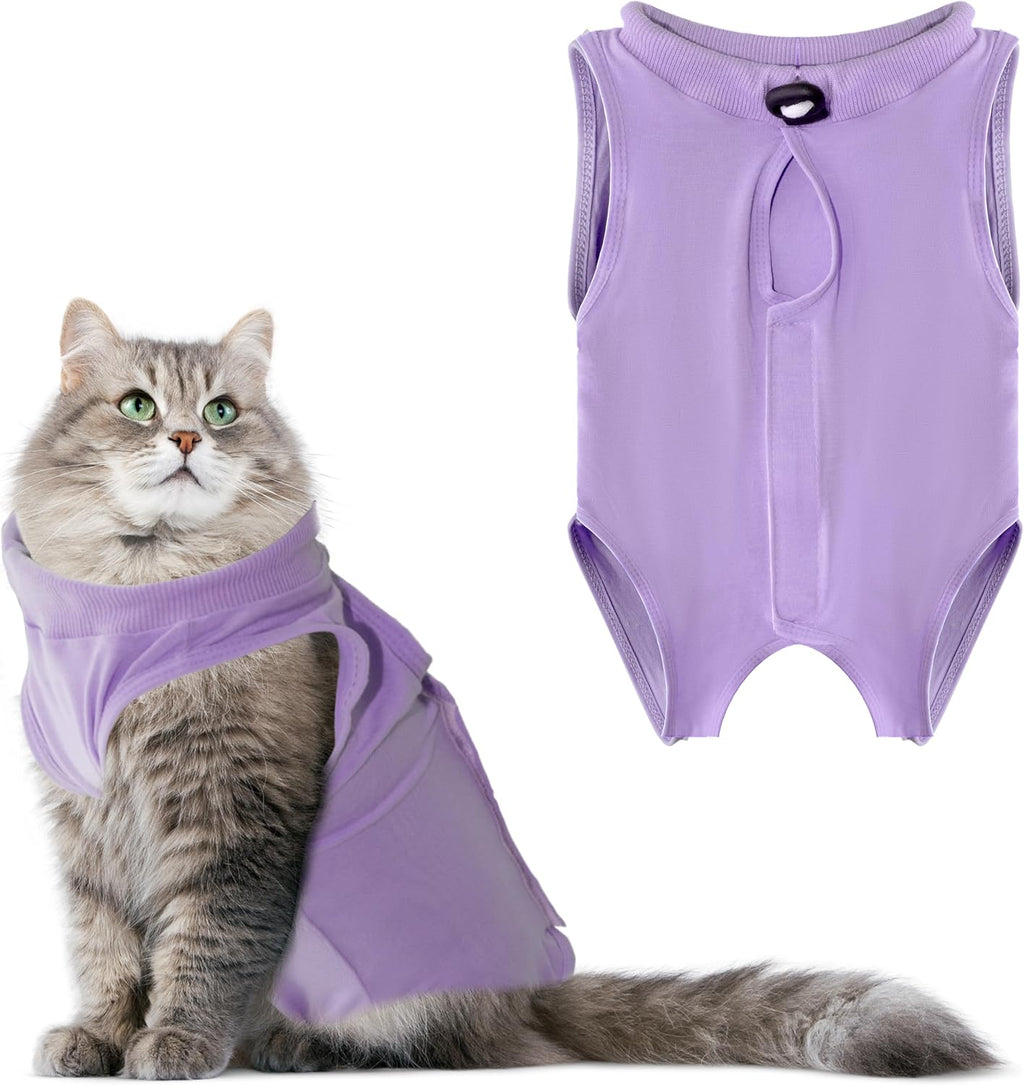 Cat Recovery Suit Anti Licking, Cat Surgery Recovery Suit Female Cats Kitten Onesie After Spay, Cone of Shame Alternative, Post- Surgery Kitten Surgical Clothes for Abdominal Wounds(Pink,S) - Image 11