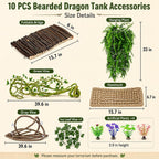 Runania terrarium climbing accessories for geckos and snakes