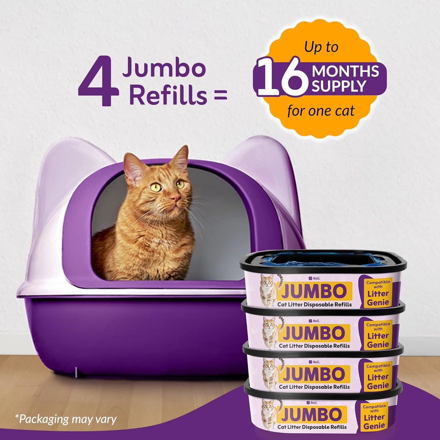 Premium imported seven layer odor blocking cat litter film cartridges for home hygiene.