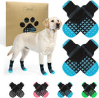 SCENEREAL Anti Slip Dog Socks to Prevent Licking Paws, Dog Booties & Paw Protectors for Hot Pavement Hardwood Floors, Traction Control for Small Medium Large Senior Dogs, Pink M - Image 10