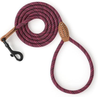 Mile High Life Rope Leash with Genuine Leather Connection, 6 FT/5 FT/4 FT, Heavy Duty Leash for Medium & Large Dogs (Brown, 48 Inch) - Image 10