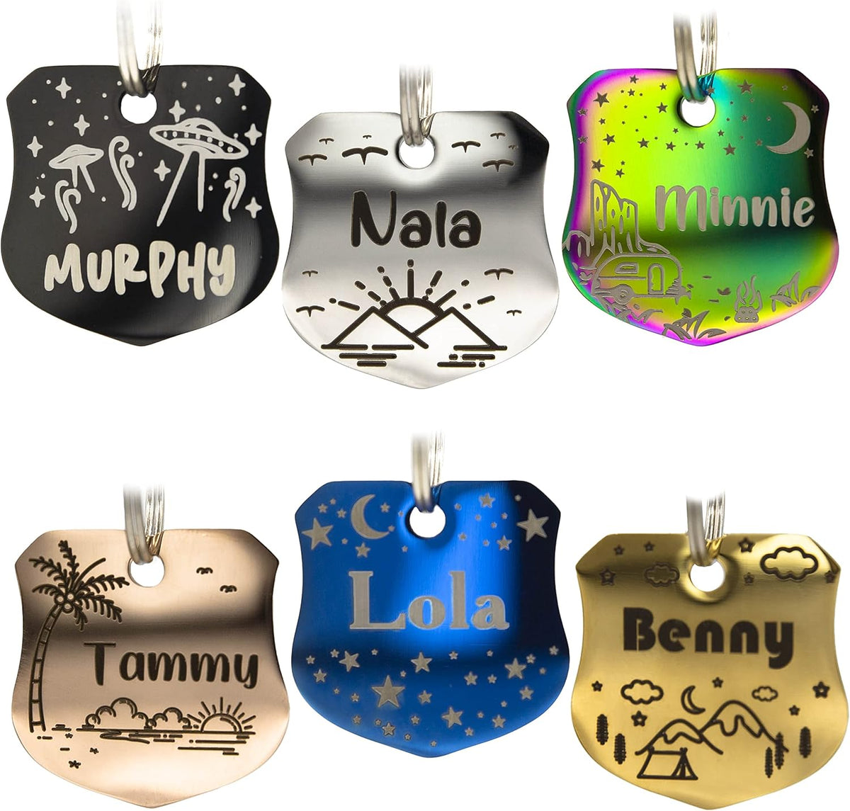 PetANTastic premium polished stainless steel designer custom dog tag collection