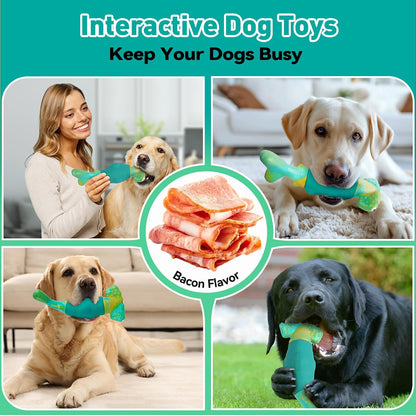 Bikiisen green shark toy for large dog breeds