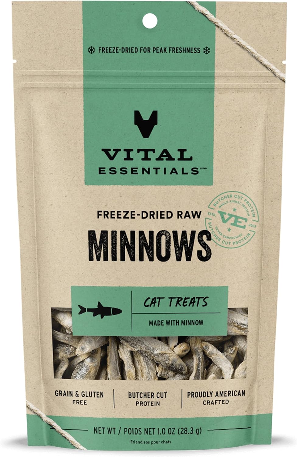 Vital Essentials Freeze Dried Minnows Cat Treats | Single Ingredient | Premium Quality | Grain Free, Healthy Treats for Cats, 1.5 oz Bag - Image 9