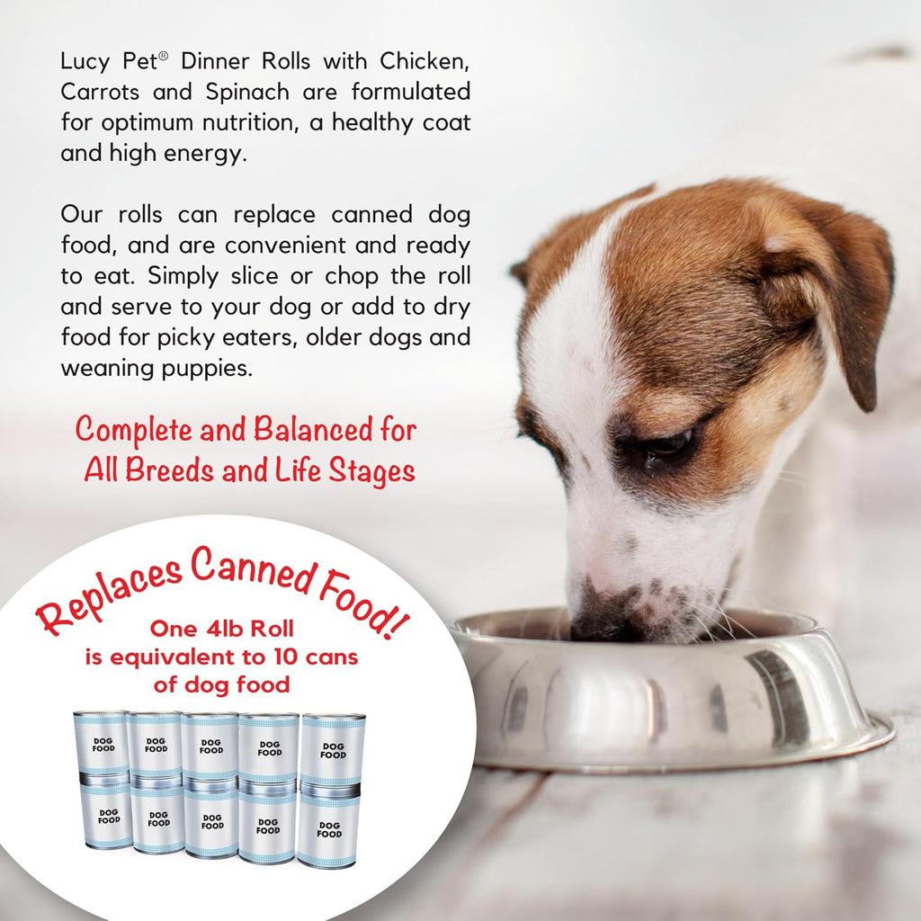 Dog food roll ingredients label detail