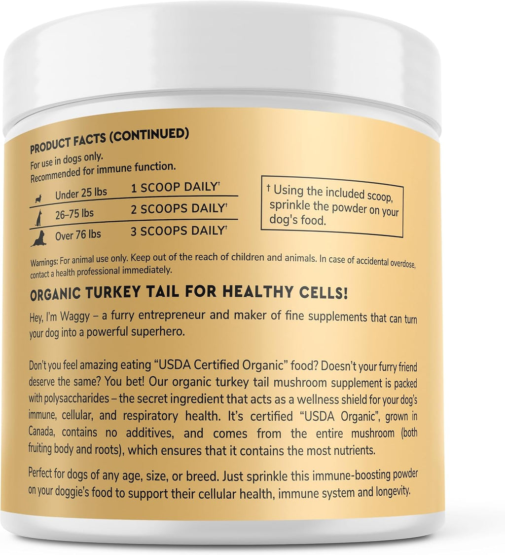 Wonder Paws natural beta glucans supplement for dogs showing the compact 2.12 ounce bottle.