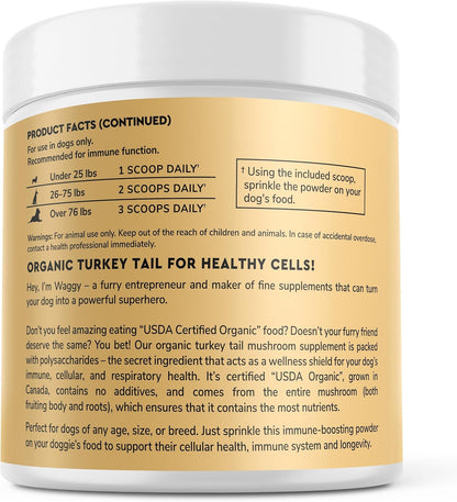Wonder Paws natural beta glucans supplement for dogs showing the compact 2.12 ounce bottle.