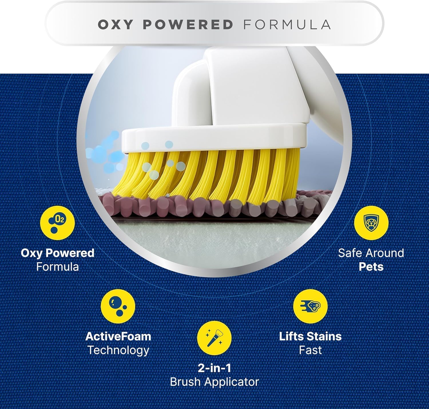 Carbona 2 in 1 oxy powered foaming carpet cleaner lifting mud and vomit stains