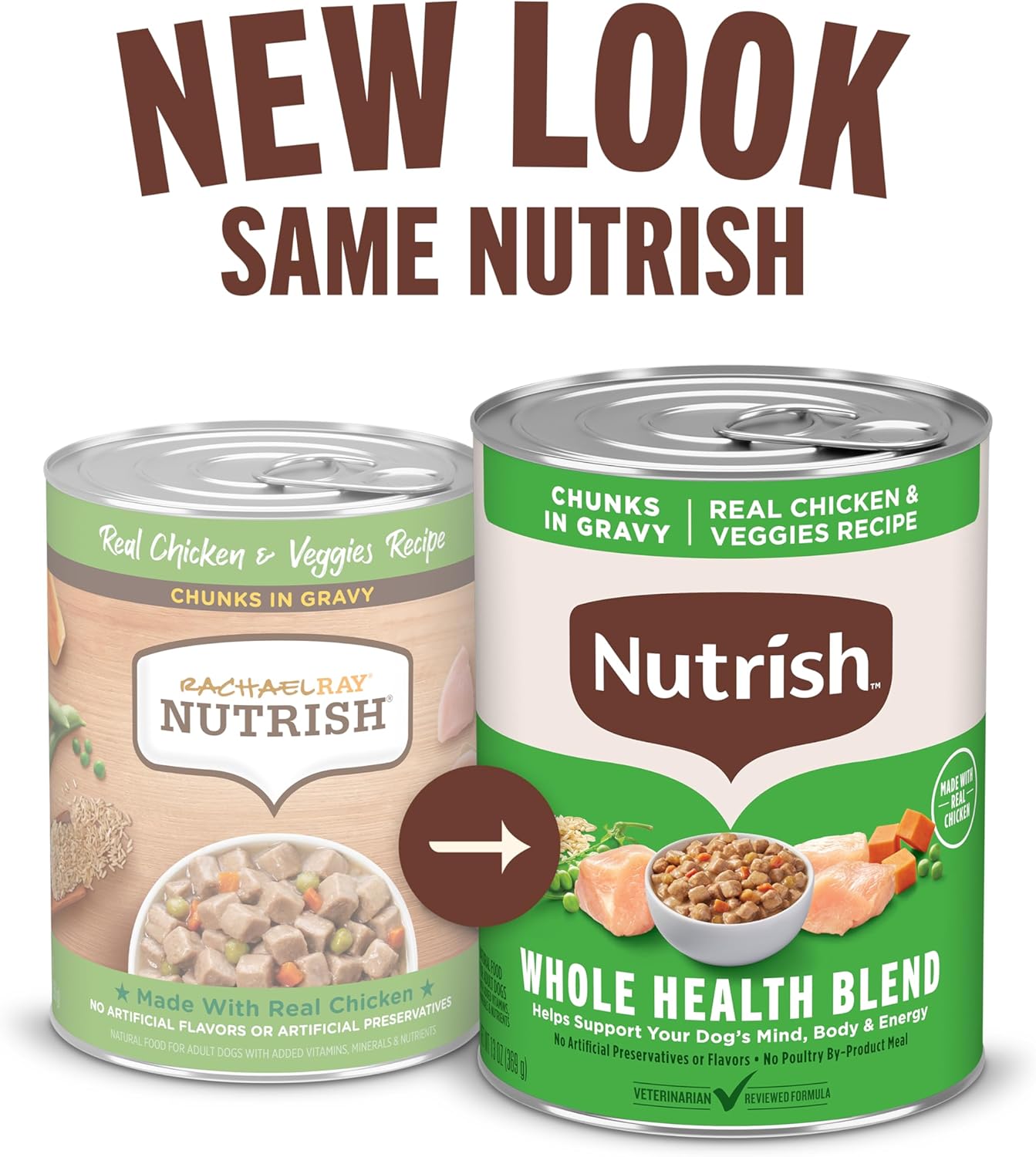 Nutrish chunks in gravy canned dog food twelve pack box packaging