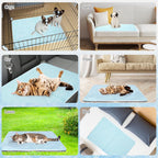 Cat Cooling Mat, Cooling Pad for Dogs Cats with Ice Gel Bag to Stay Clod Longer, Two Sided Soft Kitten Sleeping Bed for Summer, Washable for Crate Kennel, Arc-Chill Cool Fiber Q-MAX >0.45, 16.5x26" - Image 9