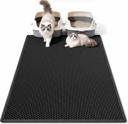 Pieviev Cat Litter Mat Double Layer Waterproof Urine Proof Trapping Mat 1 Pack (Gray, 24x15 Inch (Pack of 1)) - Image 14