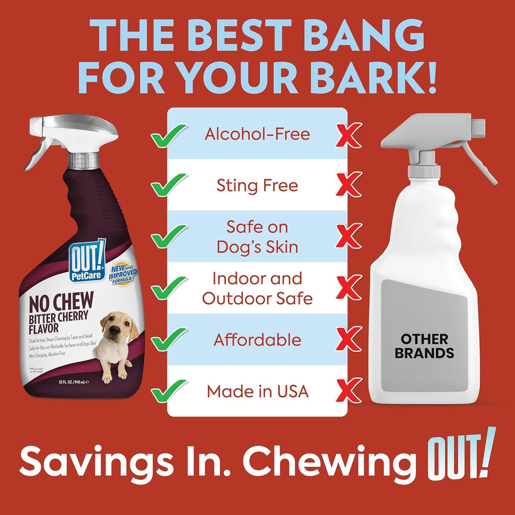32 fluid ounce Out! PetCare bitter cherry deterrent bottle