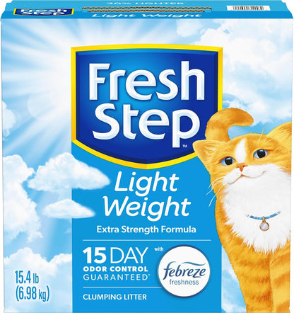 Fresh Step Light Weight Clumping Litter, Extra Strength Formula With Febreze Freshness, 15.4 lb. Box (Package May Vary) - Image 12