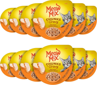 Meow Mix Savory Morsels Seafood Favorites Variety Pack, 2.75 oz Can (12 Pack) - Image 11