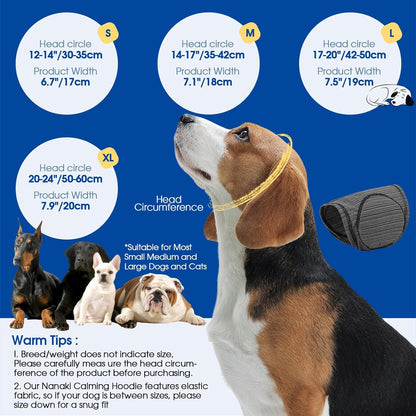 Nanaki high elastic pet calming cap for grooming shop noise reduction