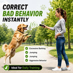 Yoope anti barking device with LED flashlight active during outdoor night use