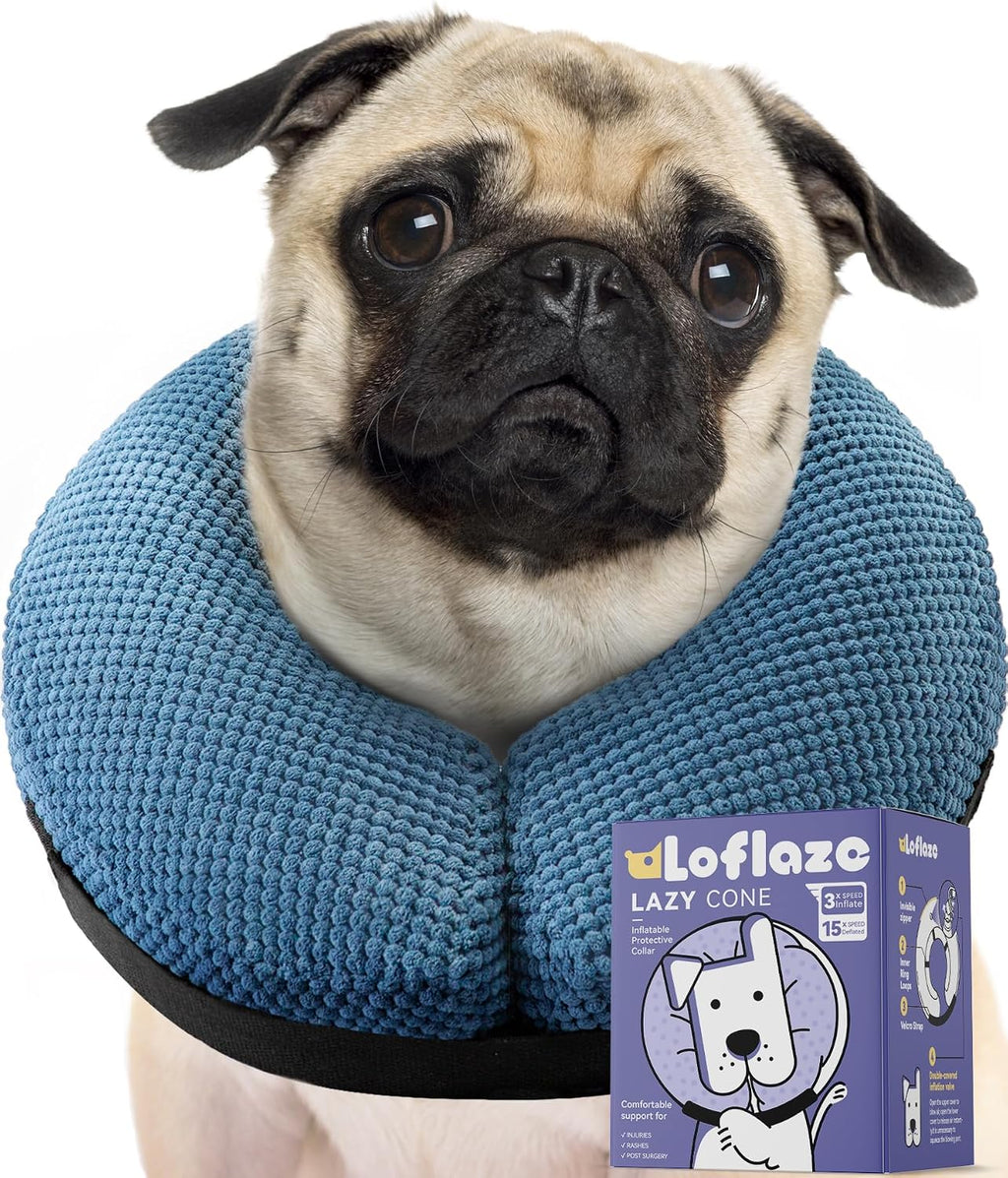 Premium authentic USA imported Loflaze dog recovery collar packaging view