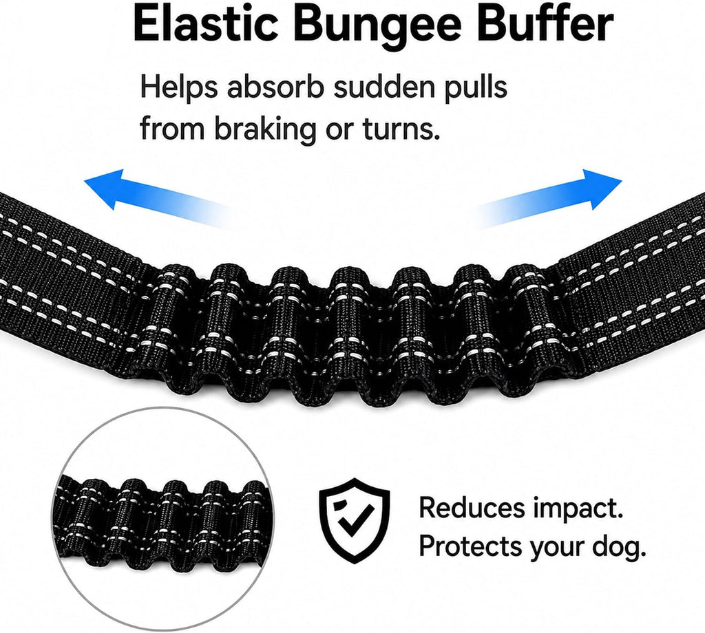 Retractable dog seat belt for vehicle travel