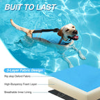 Vivaglory dog swim vest showing top rescue handle and D-ring
