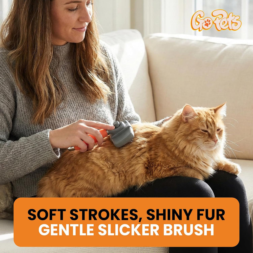 Premium pet deshedding rake and slicker comb packaging for long haired dogs