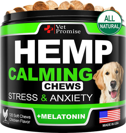 Goodgrowlies advanced formula relaxation treats for separation anxiety in adult and senior dogs.