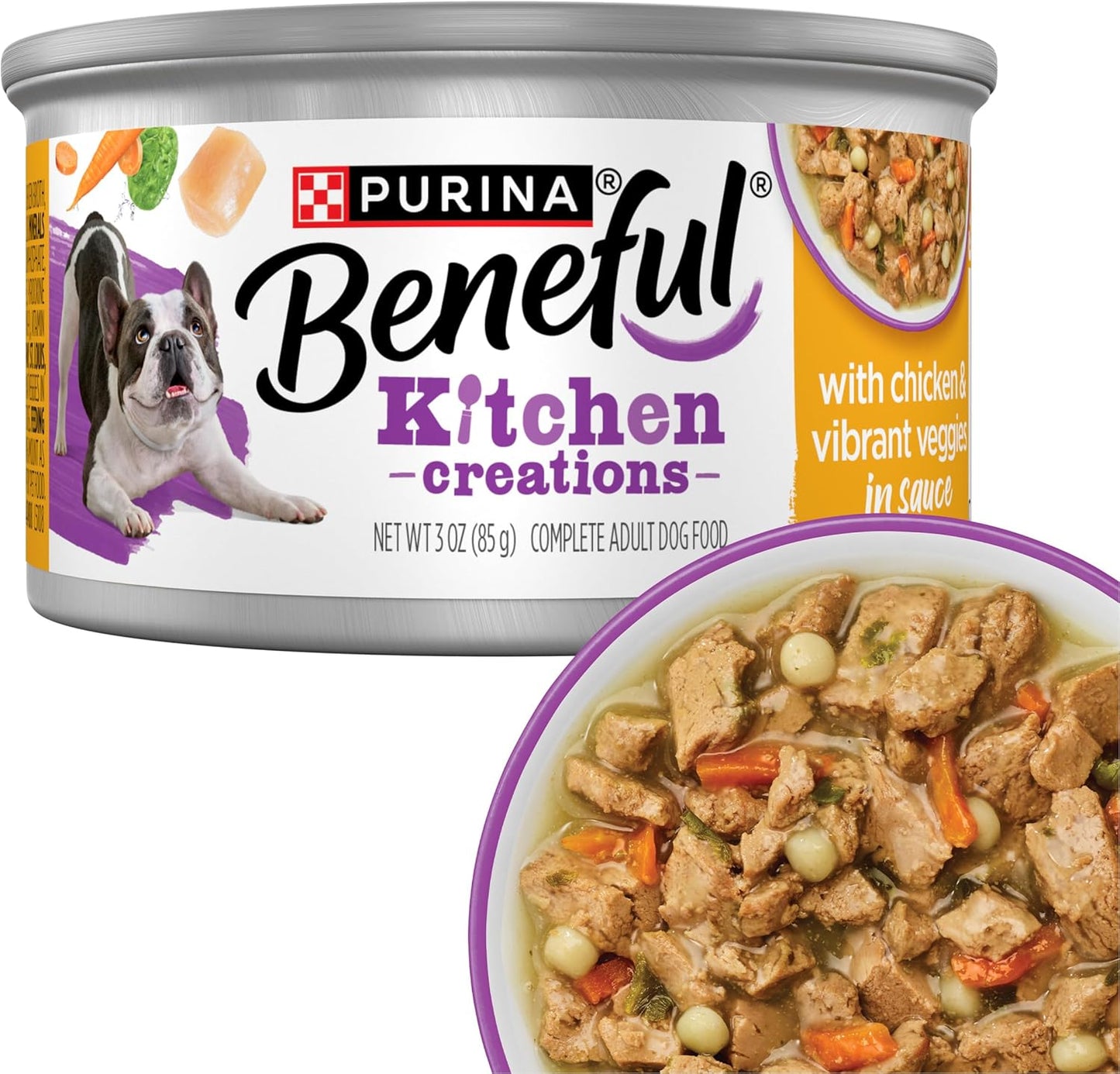 Purina Beneful Kitchen Creations With Beef, Chicken, or Lamb Wet Dog Food Variety Pack - (Pack of 30) 3 oz. Cans - Image 11